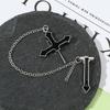 Модные Металлические Серьги-Кресты для Женщин Крутые Стильные Проколотый Дизайн Уникальные Гвоздики-Кресты