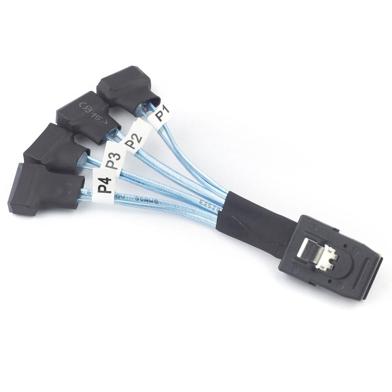 Sas To Sff8087 4x Mini Sata Male 30 Ssd High Speed Data Transfer Cable 1 To 4