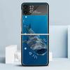 Чехол-книжка 'Океанский китовый акула' Черный для Samsung Galaxy Z Flip 7 6 5 4 3 5G Чехол для телефона Flip7 Flip6 Flip5 Flip4 Flip3 Чехол с рисунком Galax