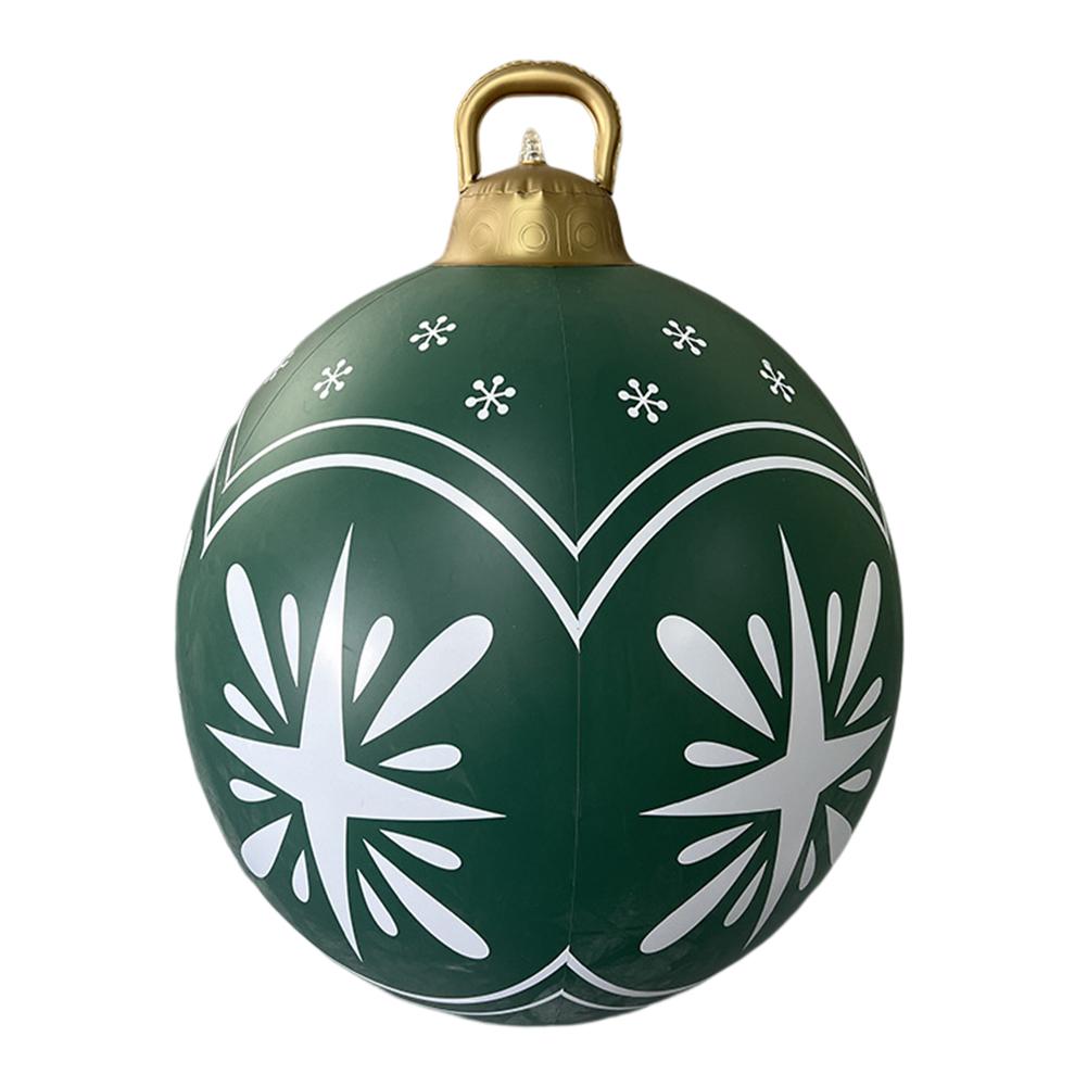 60 см Рождественский надувной шар Рождественская елка Декоративный шар ПВХ Гигантские Большие Шары Игрушка Новогодняя вечеринка Украшения для двора 2025