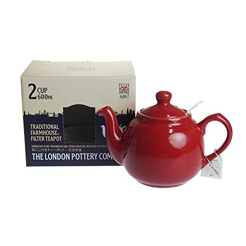 LONDON POTTERY Чайник в деревенском стиле, на 2 чашки, красный, 580061