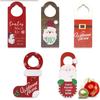 Festive Christmas Door Decoration Ornament Santa Gift Door Wall Hanging Ornament Christmas Tree Hanging Decors