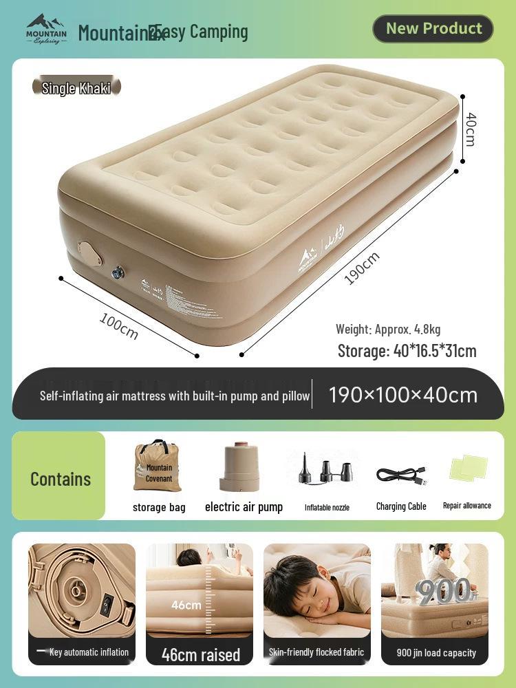 Automatic PVC Inflatable Double Mattress for Trucks - Foldable Air Cushion Bed