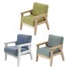 Bedroom Single Sofa Bright Armchair Miniature Furniture Model Doll Houses Couch Accessory Realistic Playset 1:12