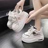 Soft Leather Little White Shoes Women's New Spring Korean Version Versatile Inner Height Increase Casual Shoes Platform Muffin Breathable Women's Shoe