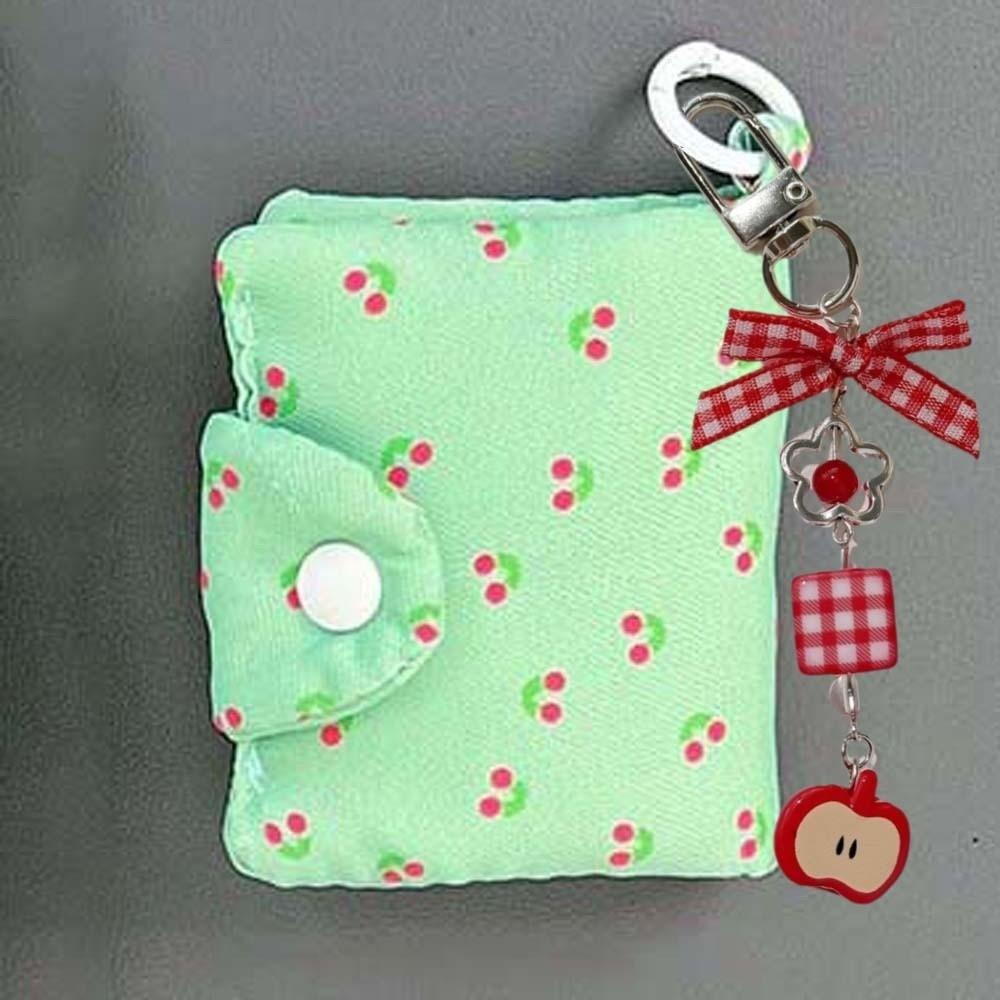 Floral Print Small Makeup Lipstick Bag Cherry Mini Cloth Storage Bag  Students