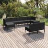 Day and Night - Day and Night Garden Furniture Set 9 Pieces and Black Synthetic Rattan Cushions