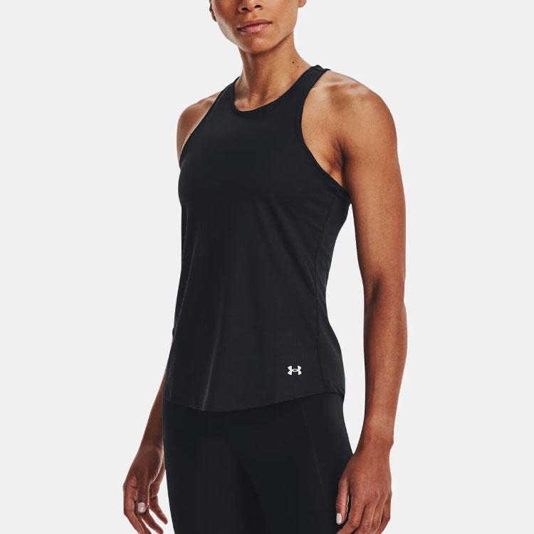 Under Armour Женский жилет для бега Ua Coolswitch Solid Logo с круглым вырезом, черный 1373397-001