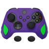 Silicone Case Cover for PlayVital Xbox Series Soft Rubber Case for Xbox Core with Thumb Grip Cap Edition New Century Purple Two-tone Anti-slip X/S