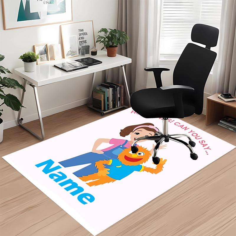 Custom Name Ms. Rachel Printed Carpet, for Office Chair Living Room Bedroom Kitchen Room Decor Gifts.