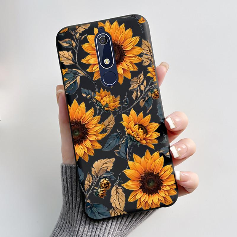 Чехол Для Nokia 5.1 6.1 Эстетичный Роскошный Милый Крутой Мальчики Девочки Мягкий силикон Чехол для телефона Задняя крышка Черный Матовый Защитный чехол