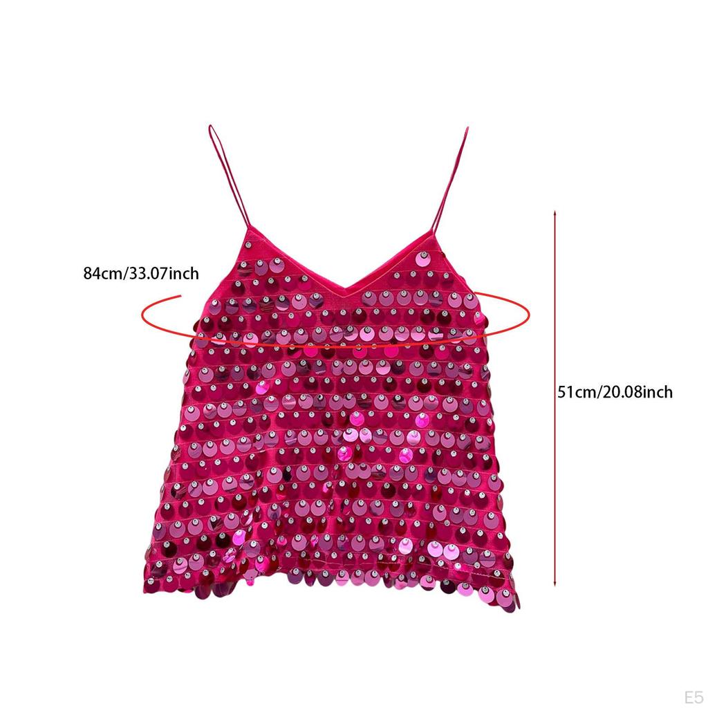 Блестящий топ-топ для клубной вечеринки Shimmer Camisole Club Party Costume Fashion Festival Beach Girls