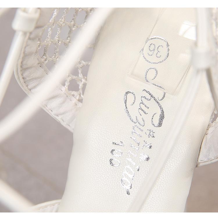 Женские туфли на шпильке, дышащие модные сандалии на шнуровке, серия 181, каблук 20 см, платформа 10 см LFD