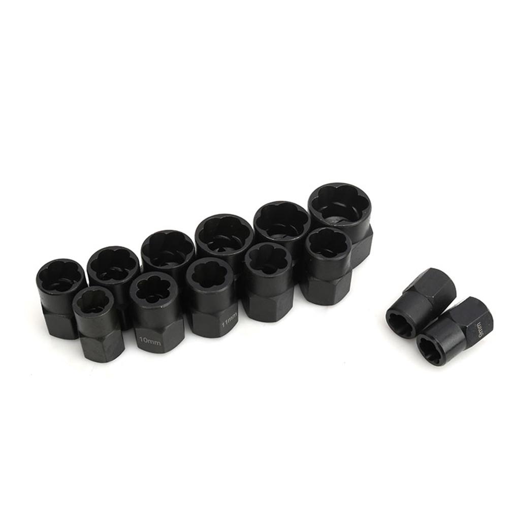 13Pcs Nut Bolt Extractor Socket Set Damaged Rusted Bolt Removal Tools