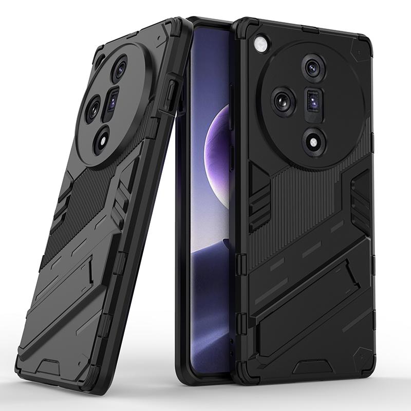 For Oppo Find X7 X6 X5 Pro Lite Ultra Punk Armor Shockproof Bumper Rugged Rubberized PC Fitted Kickstand Case Stand Holder Cover Shell