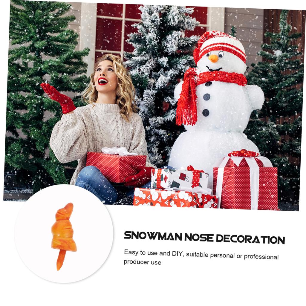 NUOLUX 50pcs Snowman Toy Accessories, Christmas DIY Ornaments, Decorative Noses, Snowman Noses, Santa Claus Noses, Craft Toys, Christmas Noses, DIY