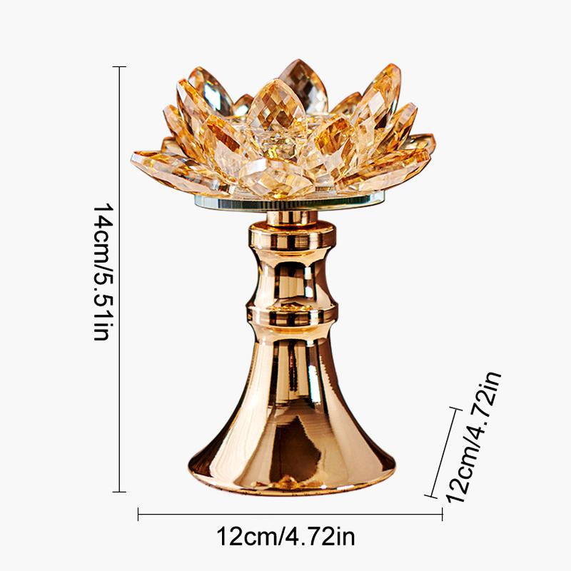 1 шт. Подсвечник Юбилейный Подсвечник Фестиваль Форма лотоса Настольный Домашний Декоративный Подставка для свечи для гостиной Элегантный