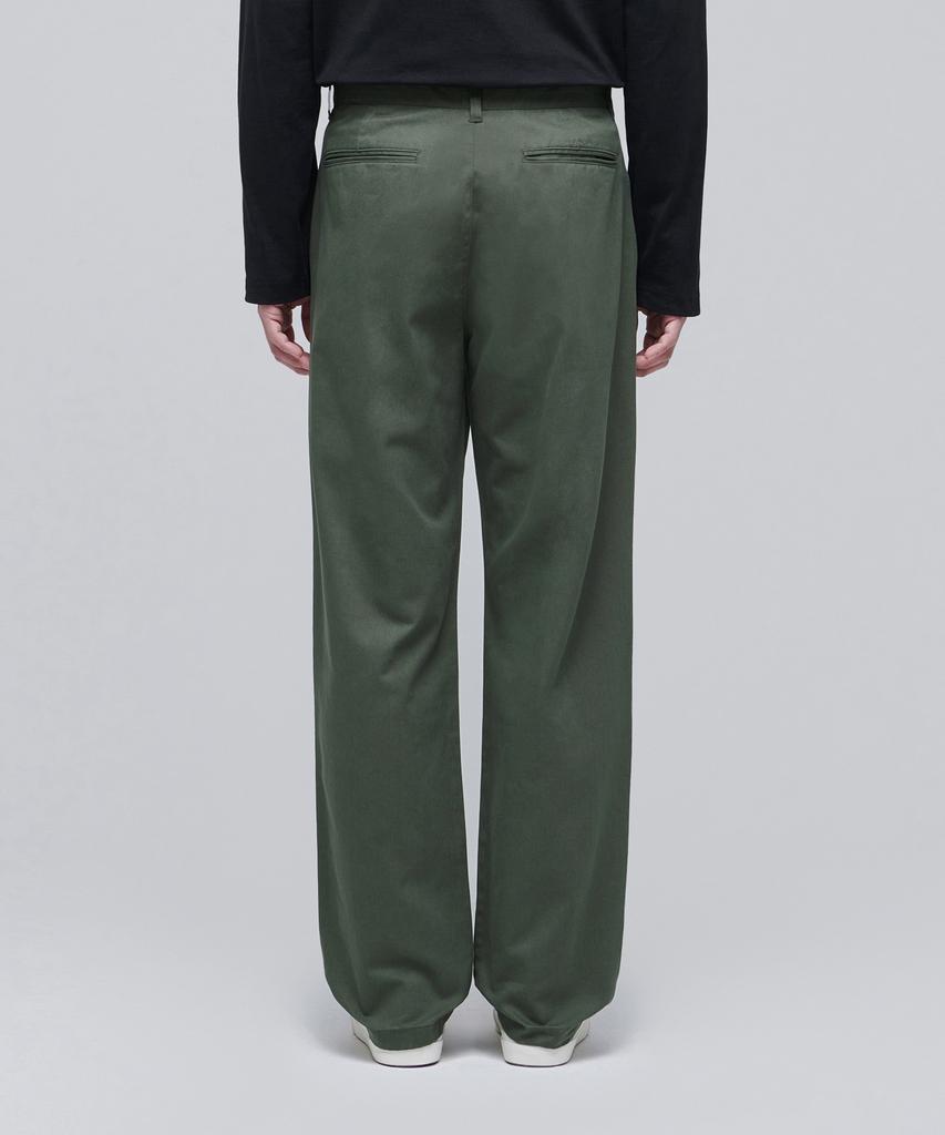 MUSINSA STANDARD One-Pleat Regular Fit Chino Pants [Sage Green]
