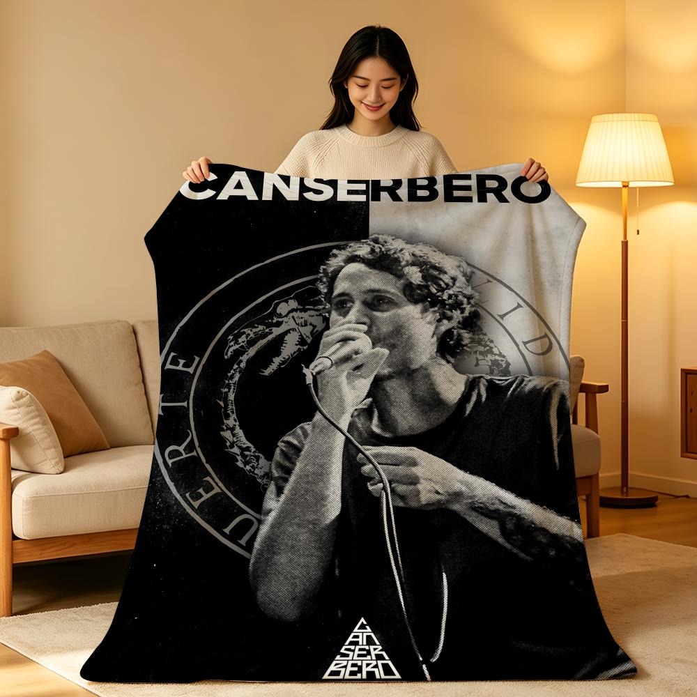 Музыкальная плед-одеяло C-Canserbero Throw из высокоплотного короткого плюша, мягкое, приятное для кожи, для дивана, для сна, для комнаты с кондиционером
