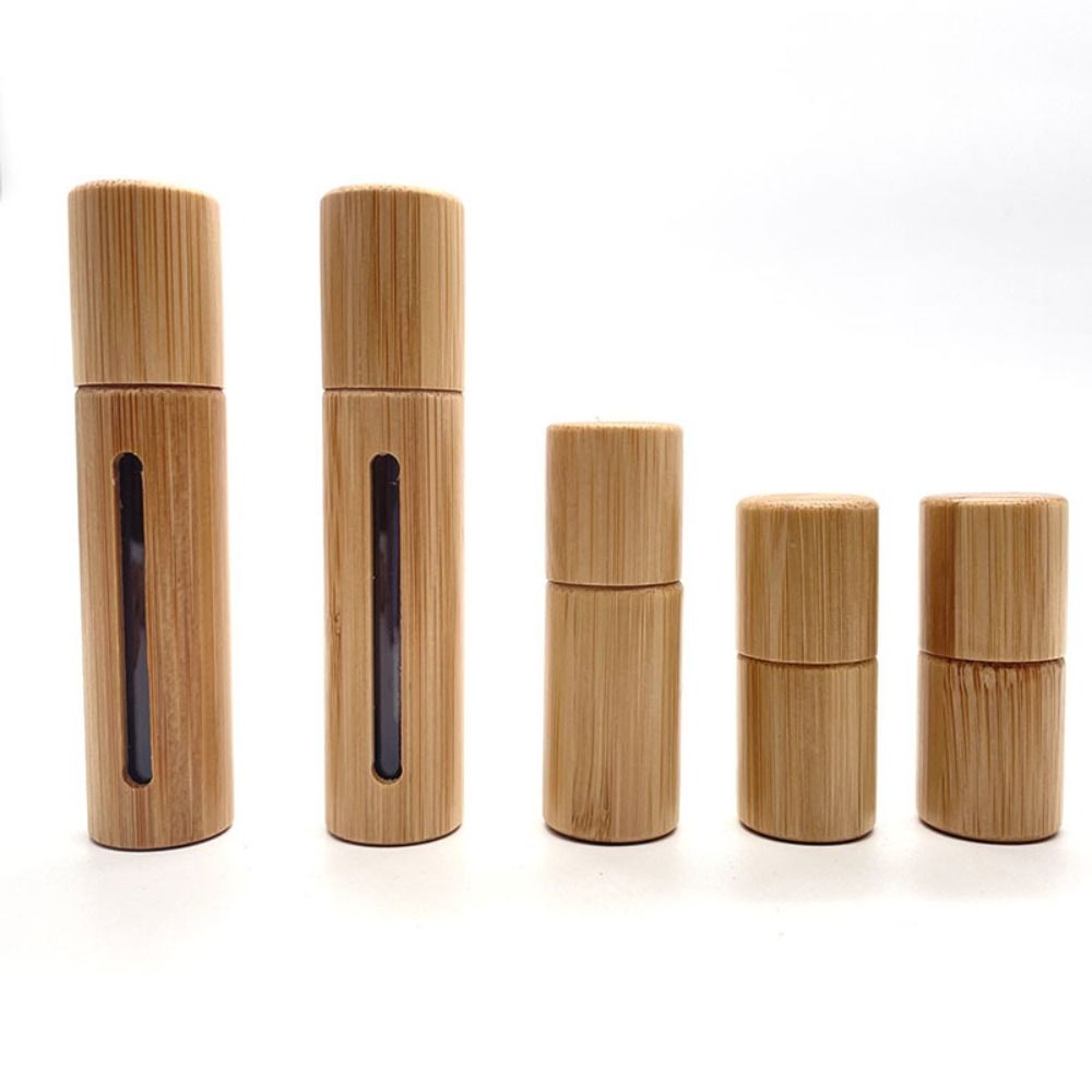3/5/10ml Lip Oil Tubes Mini Spray Bottle Natural Bamboo Perfume Bottle  Perfume
