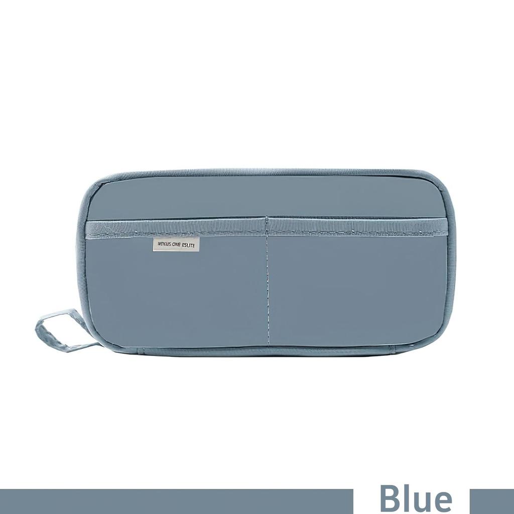 Volcano Layer Pencil Bag Pen Case Transparent Pocket 3 Compartments Handle Storage Pouch for Stationery