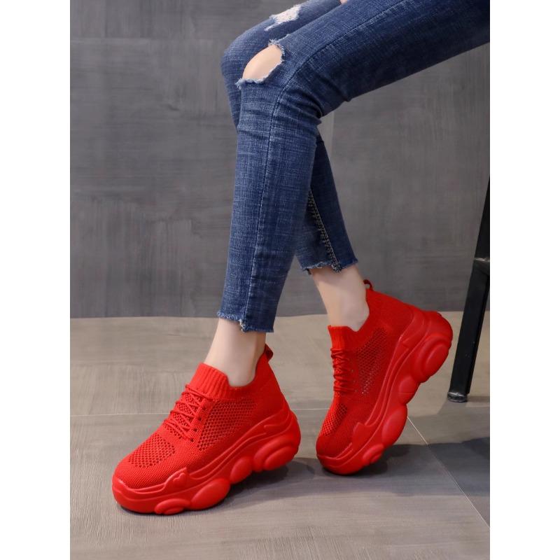 Модные дышащие сетчатые массивные белые кроссовки женские лето 2025, сандалии на платформе с сеткой и вырезами, женская повседневная обувь с увеличением высоты