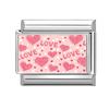 New Pink Love Series Y2K Cute Cat Dolphin Heart Italian Charm Links Fit 9mm Stainless Steel Bracelet Girls' DIY Making Jewelry