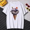 Harajuku Fuji Flavor Ice Cream Graphic T Shirt Women Men Summer Casual Tops Cute Clothes Kawaii Clothing Retro T Shirt Shirts
