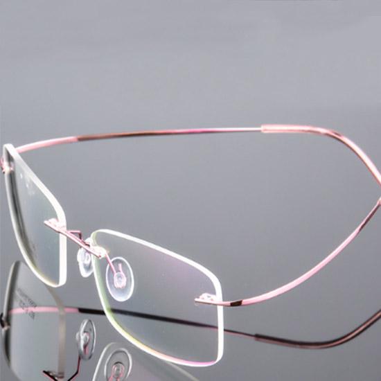 Легкие прямоугольные суперэластичные металлические оправы без оправы, унисекс, гибкие оптические очки для чтения, очки ручной работы