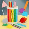 Montessori Children Color Shape Classification Bucket Baby Classification Cup Exercise Fine Movement Early Education Wooden Toys