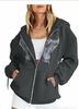 European and American popular zipper sweater, new retro butterfly hoodie men's and women's coat top
