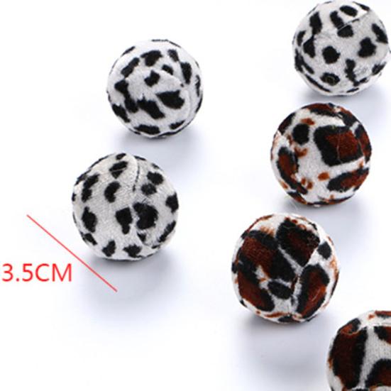 Puntos 5 шт. кошка котенок забавная зебровая полоска леопардовый мяч играть игрушка-тизер интерактивный питомец