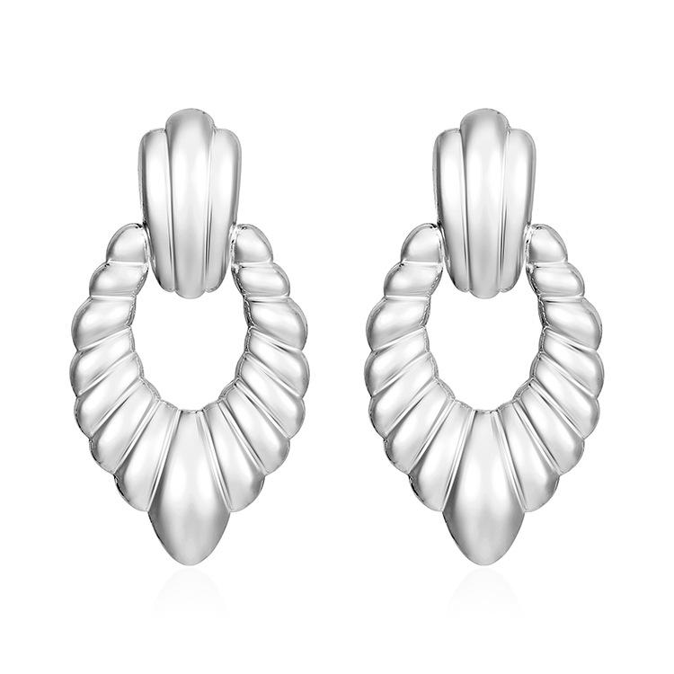 Серьги из нержавеющей стали в форме капли воды, женские трендовые серьги в стиле ретро премиум-класса с покрытием 18 карат