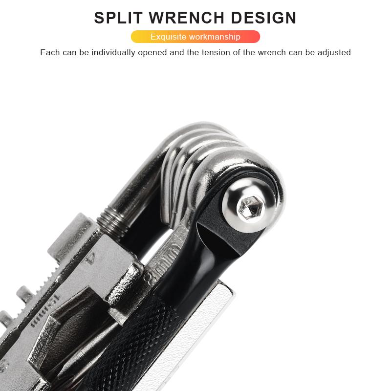 Инструменты для ремонта велосипеда Многофункциональный цепной резак Складной шестигранный ключ для спиц Отвертка для ремонта горного шоссейного велосипеда