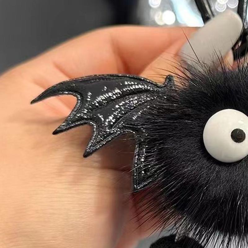 Хэллоуин Искусственный Мех Норки Маленькая Летучая Мышь Маленький Дьяволенок Подвеска для Рюкзака Плюшевый Брелок