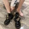 Fashion Cute Short Shoes for Women Sock Leather Kawaii Black Footwear Elegant with Medium Heels Female Ankle Boots Booties Work Hot Y2k