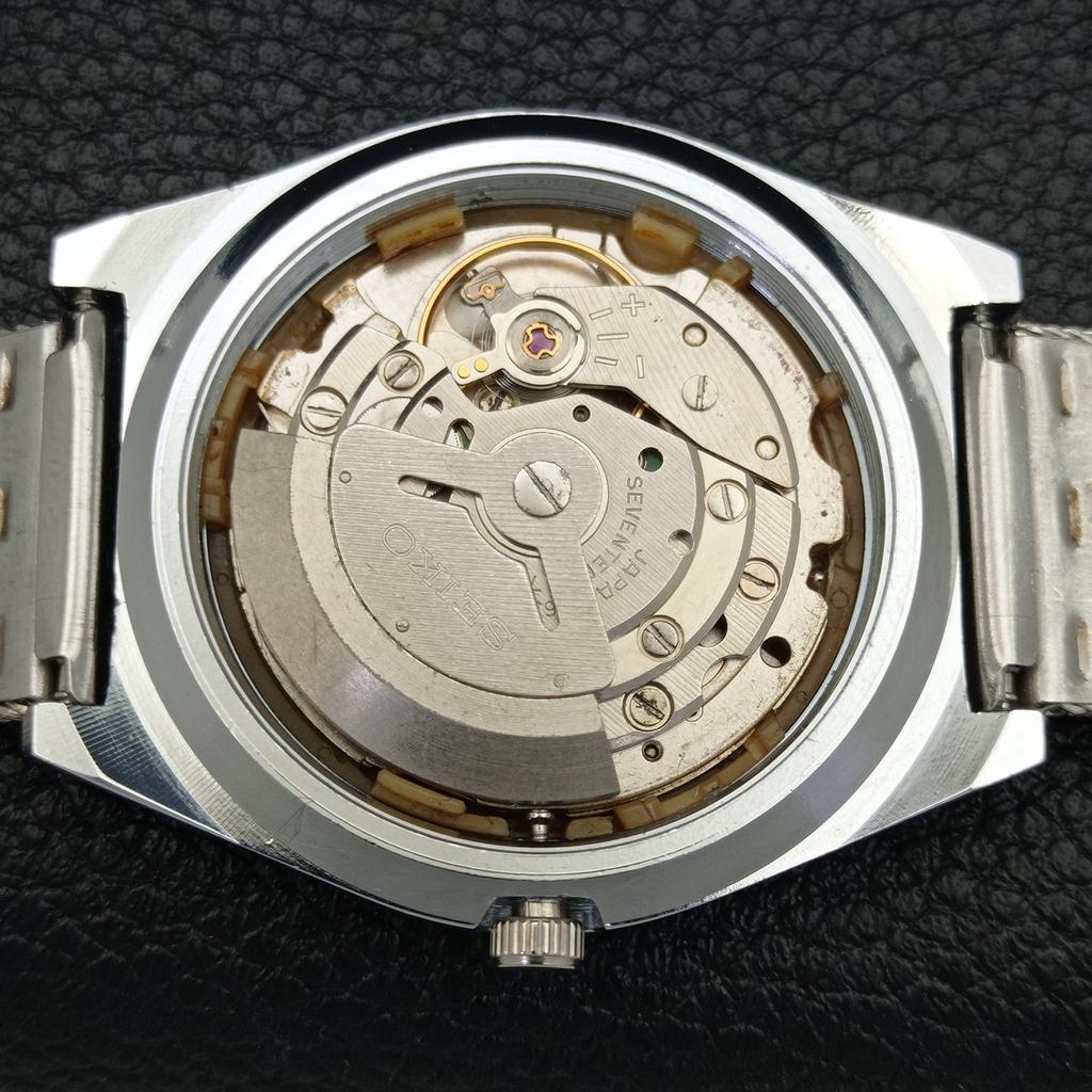 SEIKO 5 AUTOMATIC JAPAN MENS 6309A REFURBISHED BLACK COLOR DIAL WATCH a440271-4