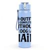 1PC No Outfit Complete Without Dog Hair 750ml Color Plastic Sports Water Bottle Leakproof Flip Straw Lid Suitable for Sports Office Home Use
