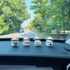 Kawaii Car Ornament Hamster With Straw Hat Hamster Toy Doll Auto Accessory Hamster Blind Box