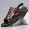 Модные новые мужские летние сандалии больших размеров, большие пляжные туфли, мягкие кожаные сандалии zapatos hombre zapatos hombre H169