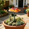 Plant Shade Umbrella Flower Flower Outdoor Sunshade Pot Umbrella Metal Parasol for Potted