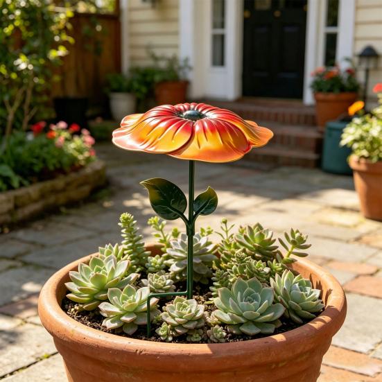 Plant Shade Umbrella Flower Flower Outdoor Sunshade Pot Umbrella Metal Parasol for Potted