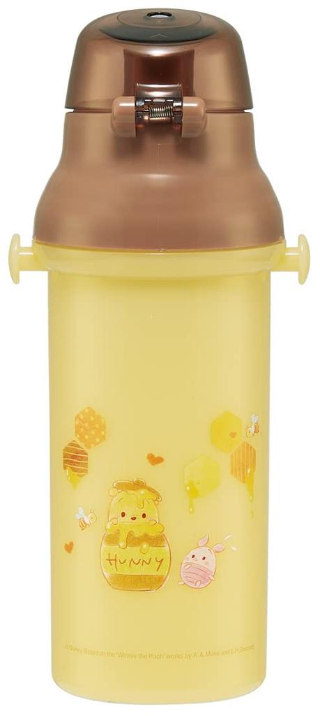 Бутылка для воды Skater Ufufi Disney Winnie the Pooh 480 мл, антибактериальный пластик, сделано в Японии, для девочек и детей PSB5SANAG-A
