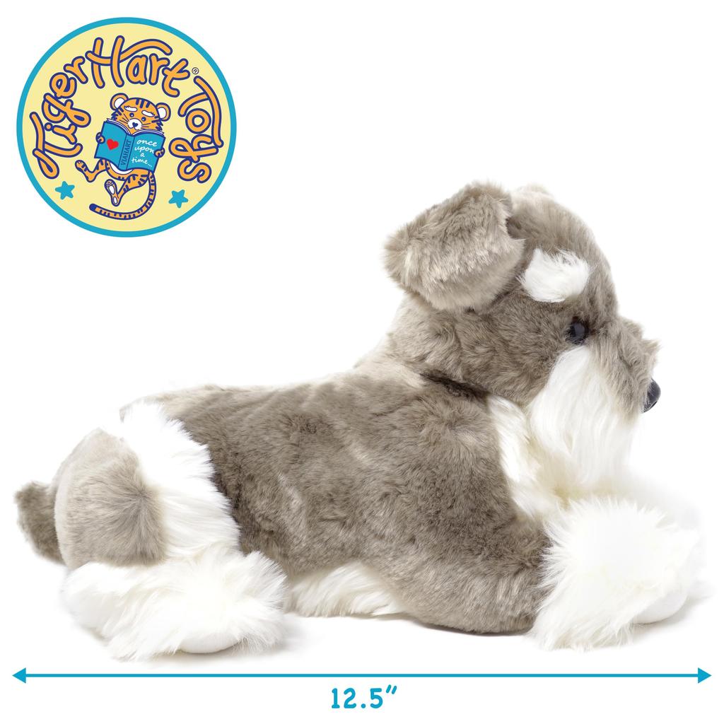 Realistic Schnauzer Plush Dog, 30cm, Cute, Birthday Gift for Boys and Girls [Authentic Japanese Product]