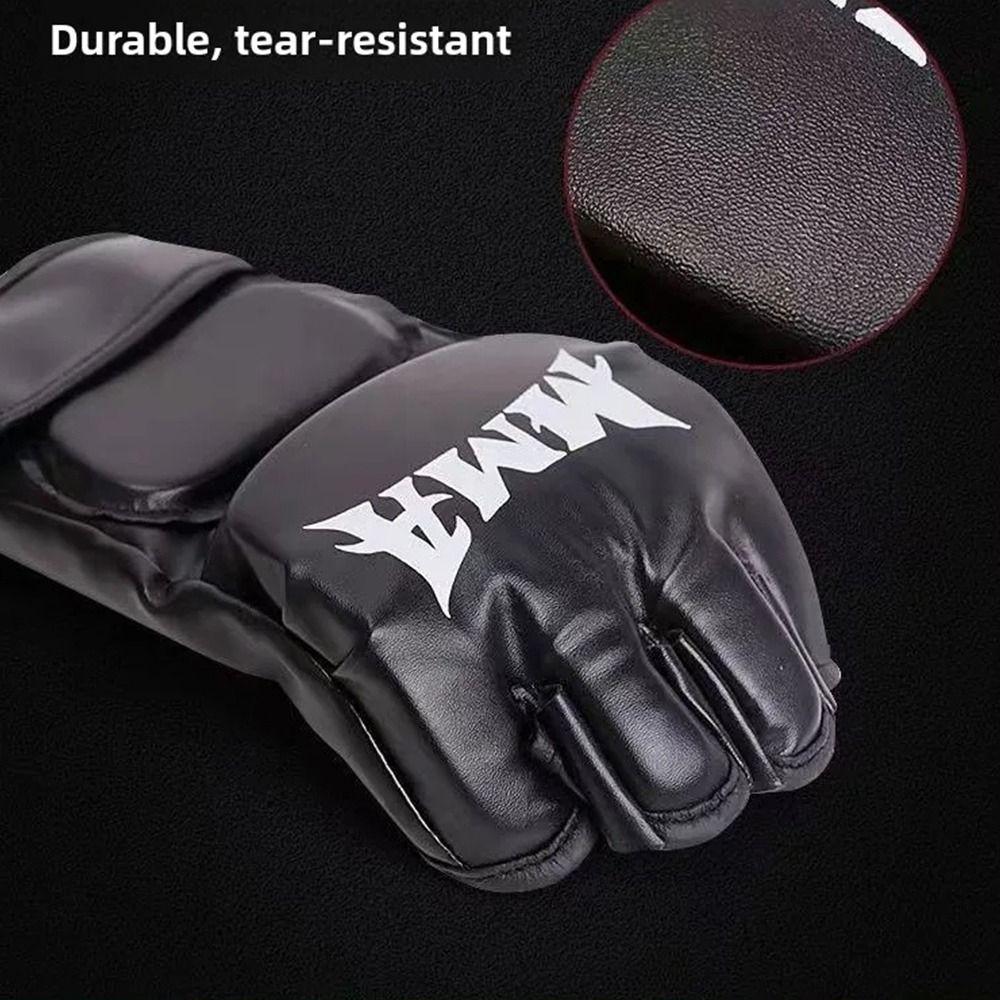1Pair Professional Training Gloves Kickboxing Gloves for Adult Sanda Boxing UFC Training