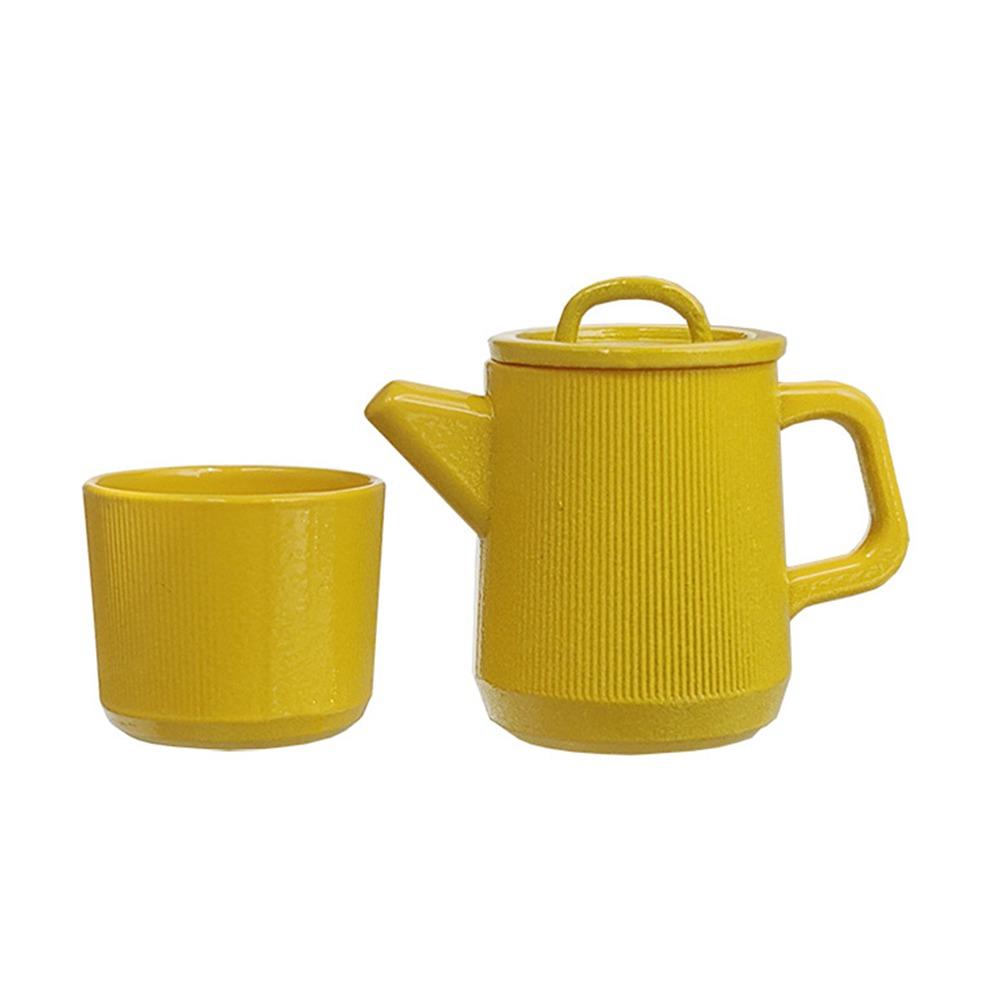 1/6 Doll Kettle Cup Set Alloy Miniature Drinkware Creative Dollhouse Teapot