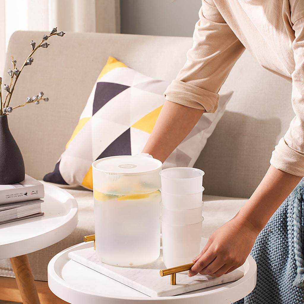 Cold Teakettle Large Capacity Water Jug Reusable PVC Teapot Translucent Beverage Pitcher For Tea Coffee Pitcher