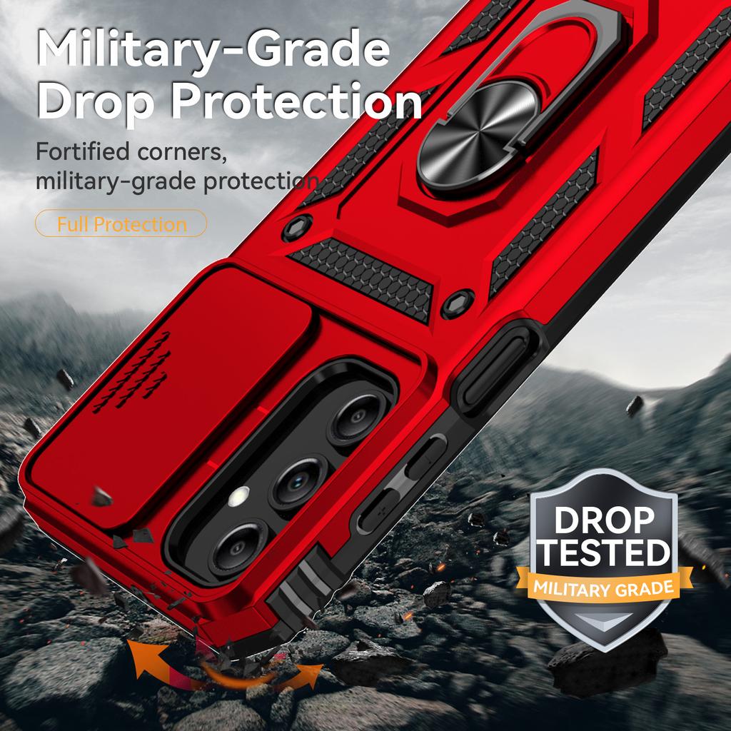 Чехол-комбо для Samsung Galaxy A55 5G из ПК+ТПУ с подставкой, противоударный чехол для телефона