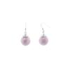 Purple Cotton Candy Hook Earrings - Handmade 925 Sterling Silver Jewelry for Women's Gift
