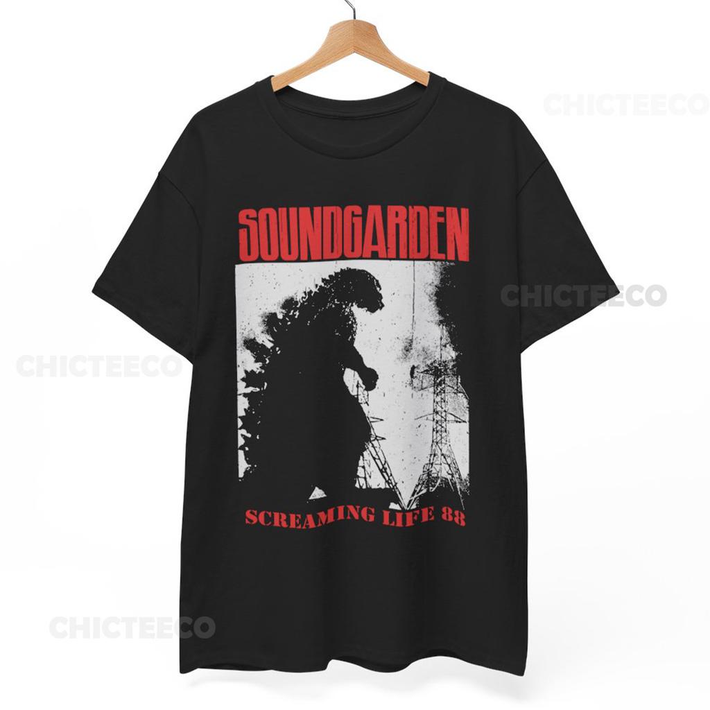 26 Soundgarden Screaming Life 88 Футболка - Футболка Soundgarden Тур Унисекс Футболка Унисекс Футболка